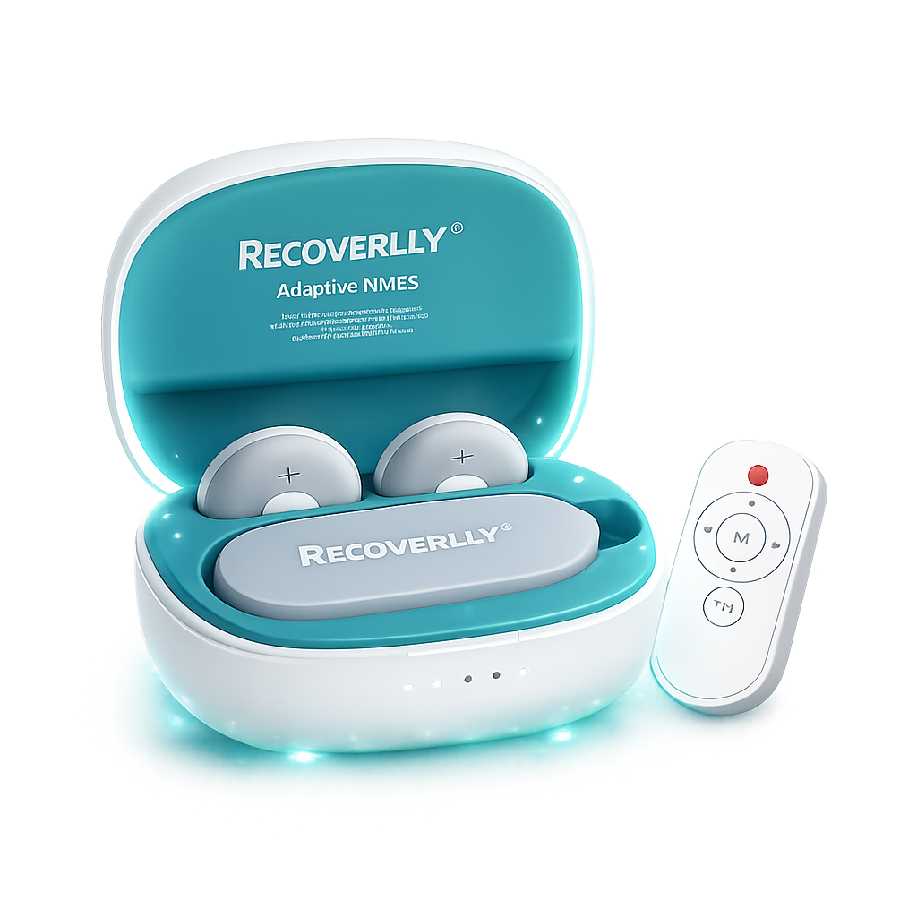 RECOVERRLLLY® Adaptive NMES Schmerztherapie-System für Rücken, Nacken & Schultern