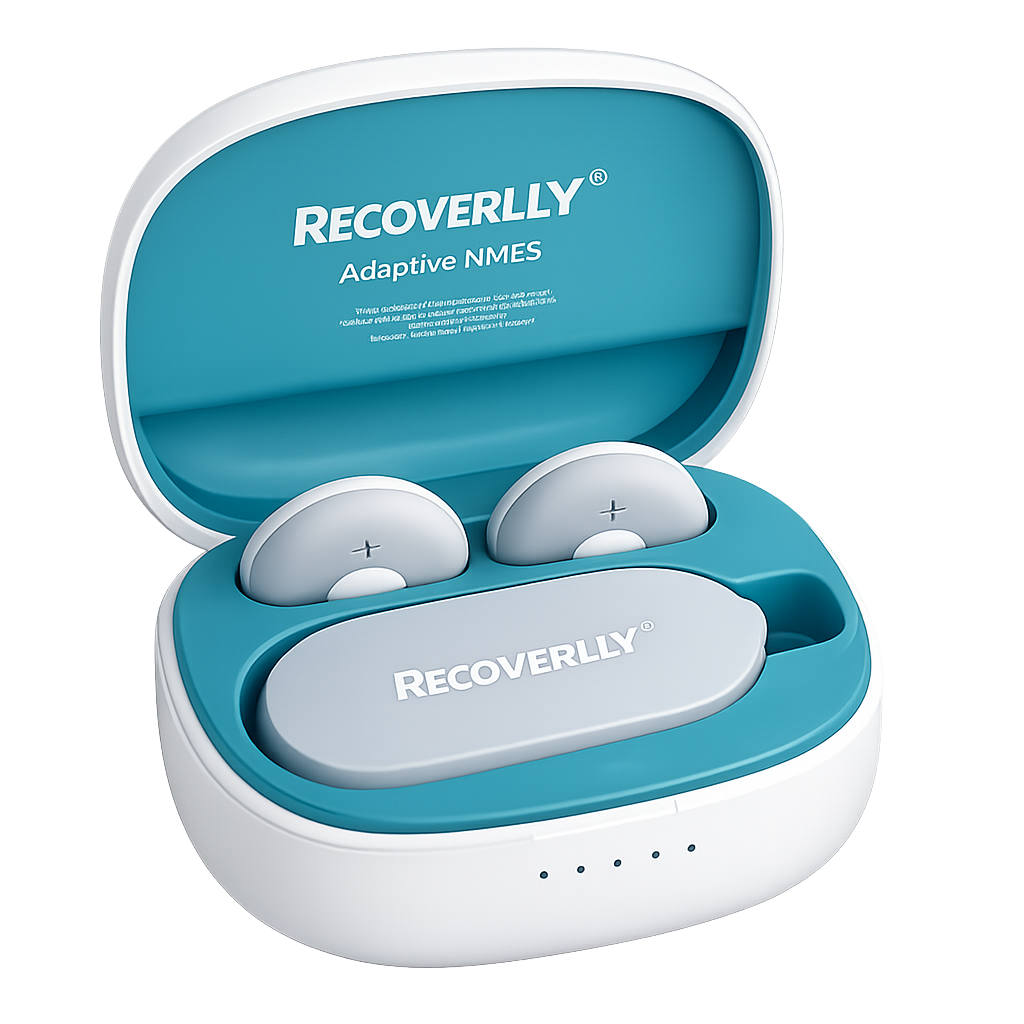 RECOVERRLLLY® Adaptive NMES Schmerztherapie-System für Rücken, Nacken & Schultern