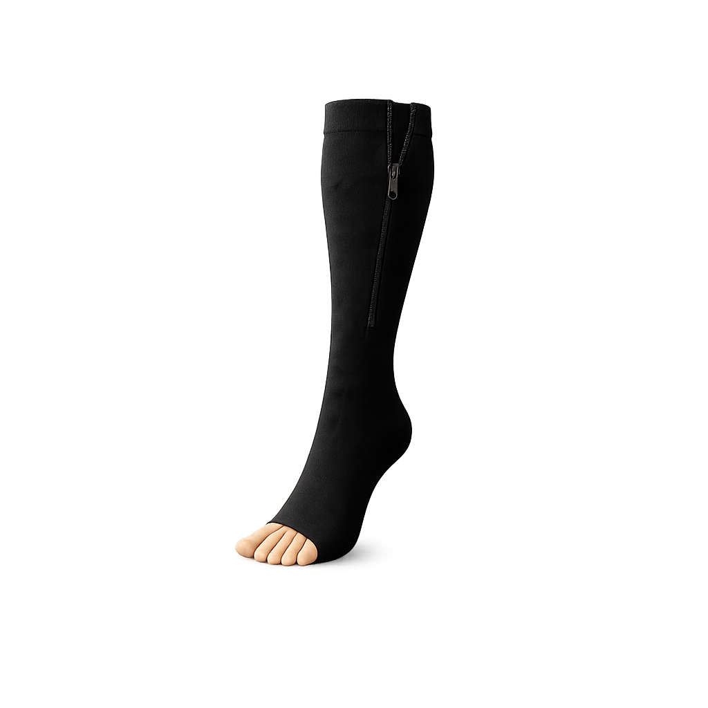 RECOVERRLLY® Premium Reißverschluss-Kompressionsstrümpfe | 15–20 mmHg Medizinische Kompression