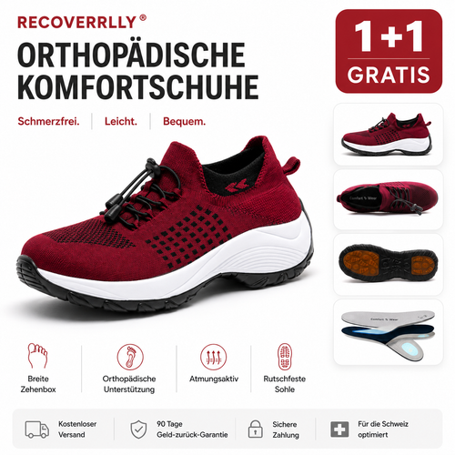 RECOVERRLLY® Orthopädischi Stretch-Komfortschueh mit Fussgwölbe-Unterstützig