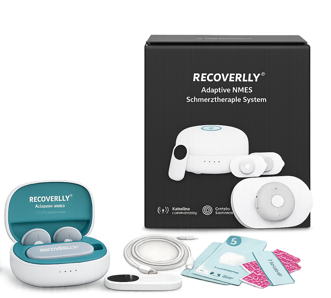 RECOVERRLLLY® Adaptive NMES Schmerztherapie-System für Rücken, Nacken & Schultern