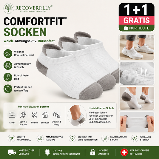 Recoverrlly® KomfortSocken™ | 3 Paar | 1+1 GRATIS